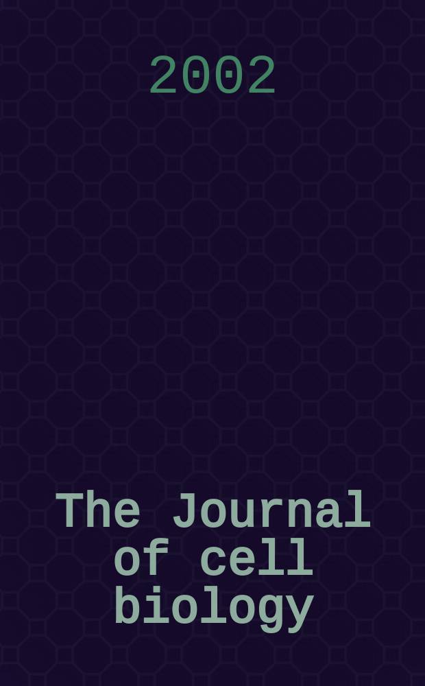 The Journal of cell biology : Formerly the Journal of biophysical and biochemical cytology. Vol.157, №7