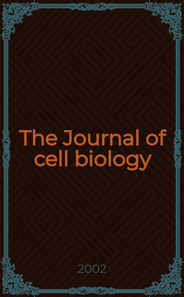 The Journal of cell biology : Formerly the Journal of biophysical and biochemical cytology. Vol.158, №5
