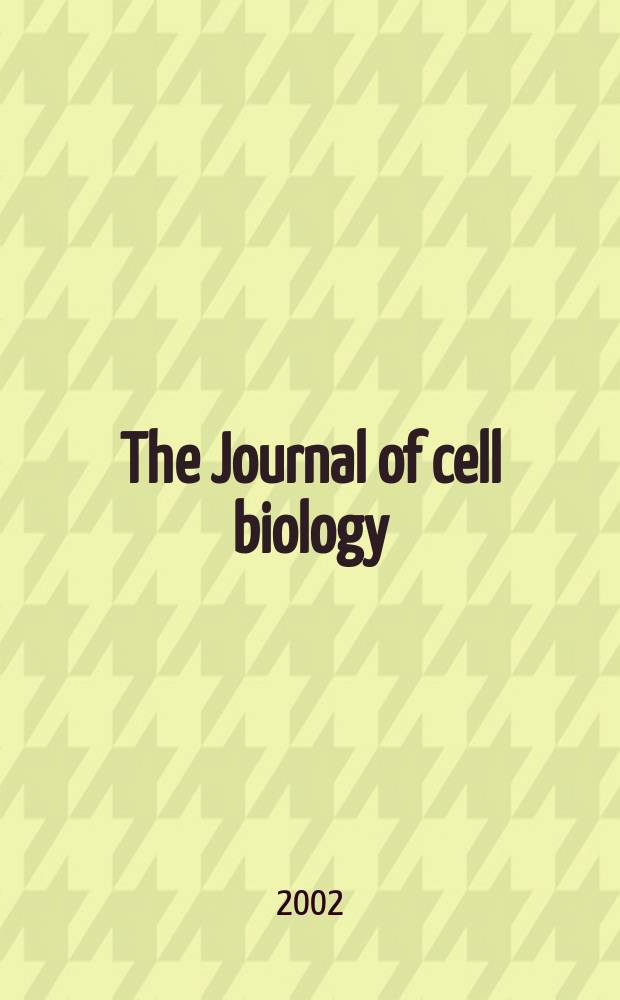 The Journal of cell biology : Formerly the Journal of biophysical and biochemical cytology. Vol.158, №7