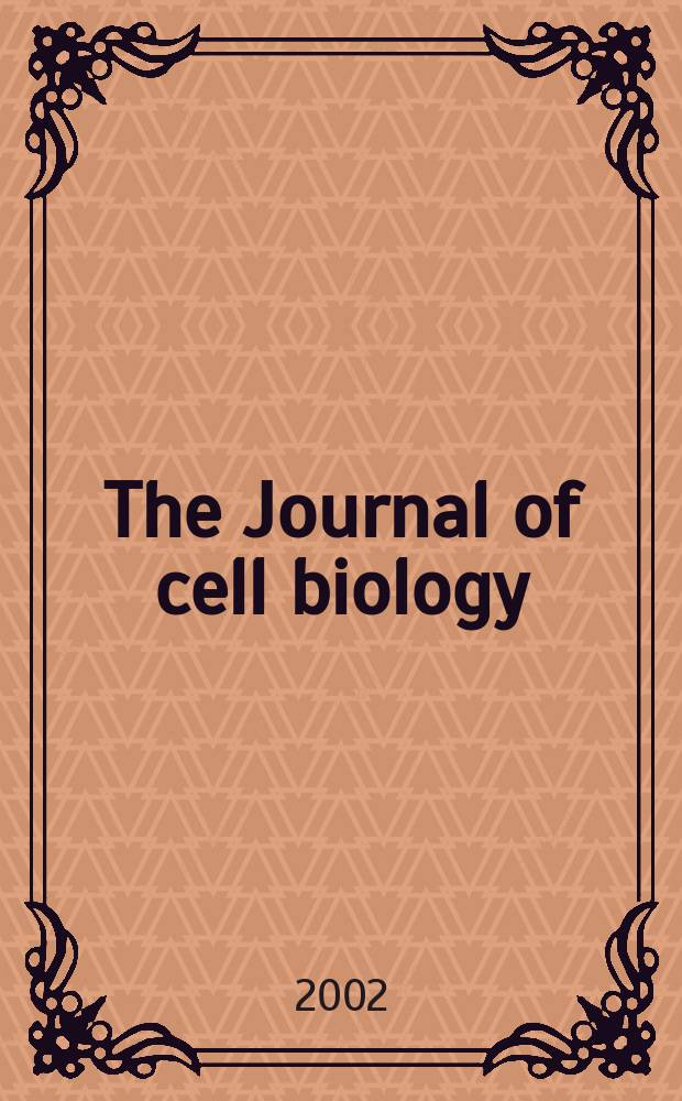 The Journal of cell biology : Formerly the Journal of biophysical and biochemical cytology. Vol.159, №4