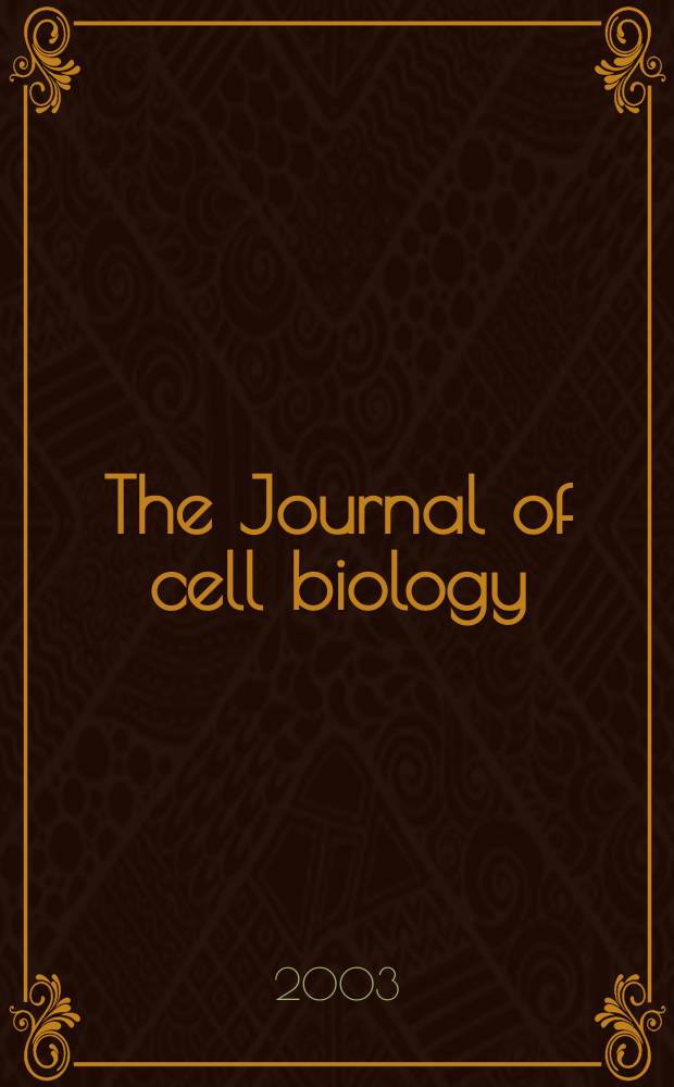 The Journal of cell biology : Formerly the Journal of biophysical and biochemical cytology. Vol.161, №5