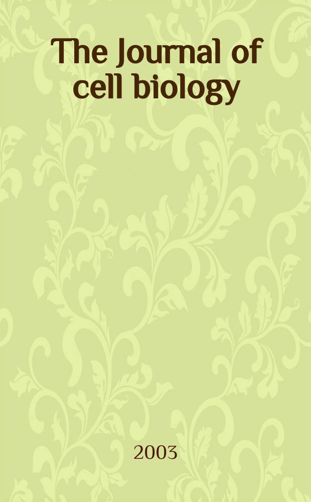 The Journal of cell biology : Formerly the Journal of biophysical and biochemical cytology. Vol.162, №3