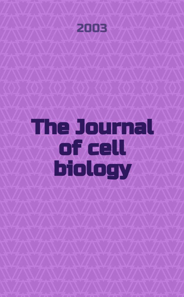 The Journal of cell biology : Formerly the Journal of biophysical and biochemical cytology. Vol.162, №6