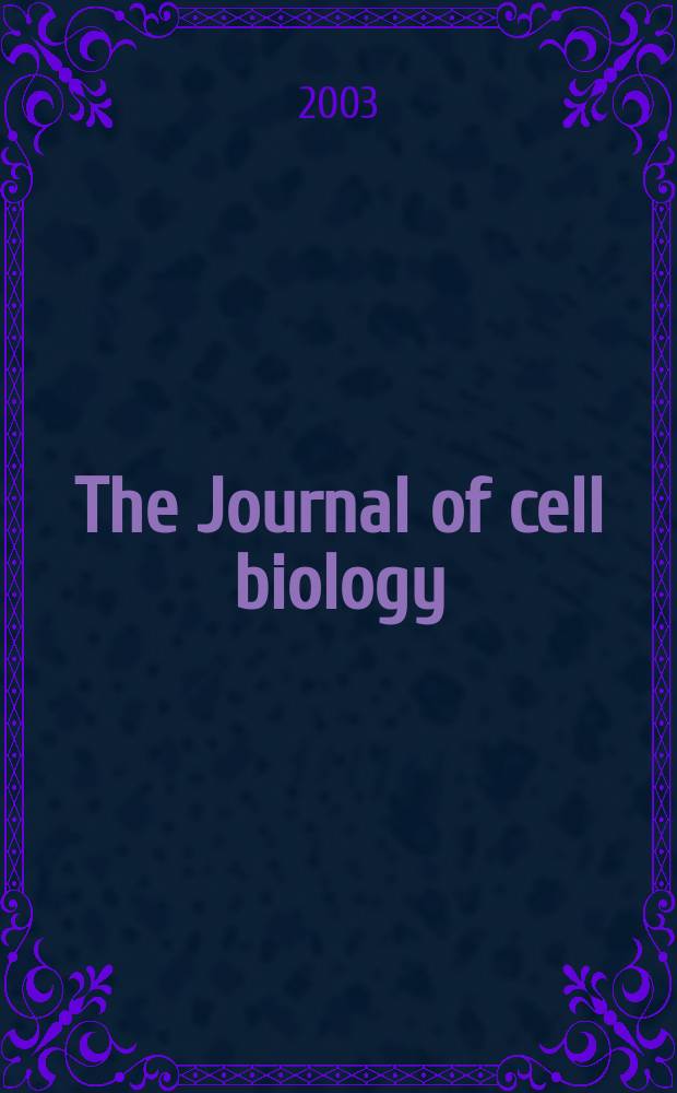 The Journal of cell biology : Formerly the Journal of biophysical and biochemical cytology. Vol.163, №4