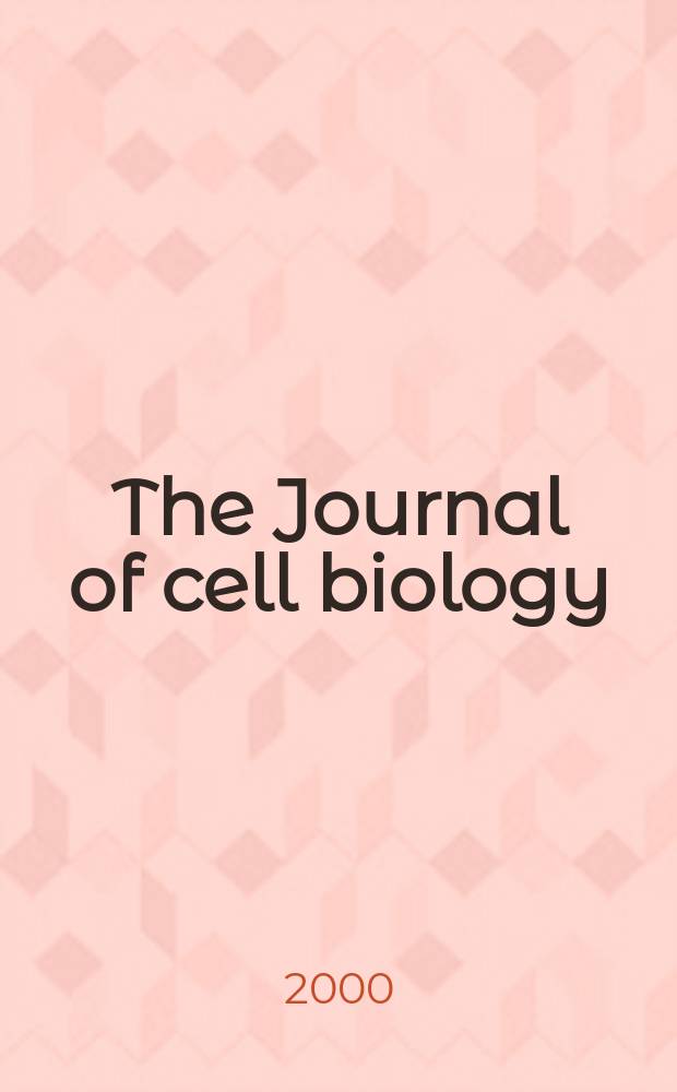 The Journal of cell biology : Formerly the Journal of biophysical and biochemical cytology. Vol.149, №2