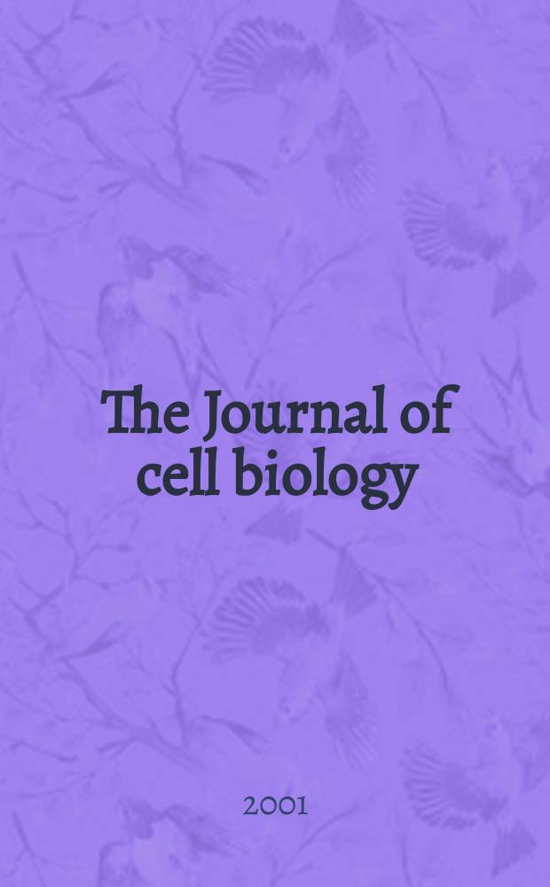 The Journal of cell biology : Formerly the Journal of biophysical and biochemical cytology. Vol.153, №5