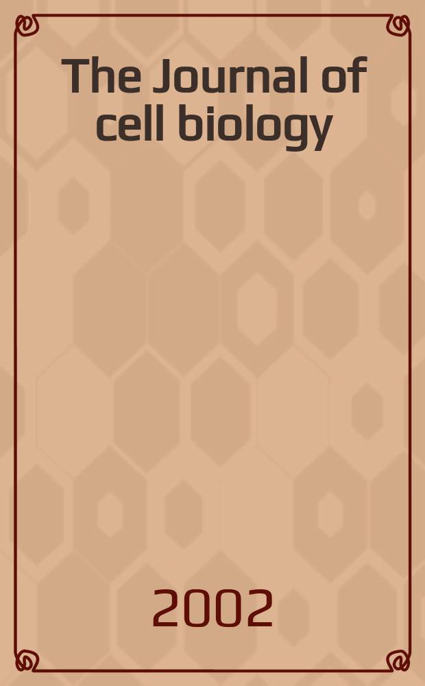 The Journal of cell biology : Formerly the Journal of biophysical and biochemical cytology. Vol.158, №4