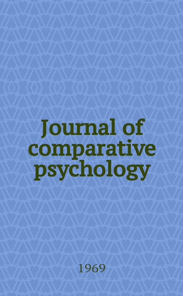 Journal of comparative psychology : Continuing Psychoniology and the Journal of animal behavior. Vol.67, №2, P.2 : Further analysis of the overtraining reversal effect