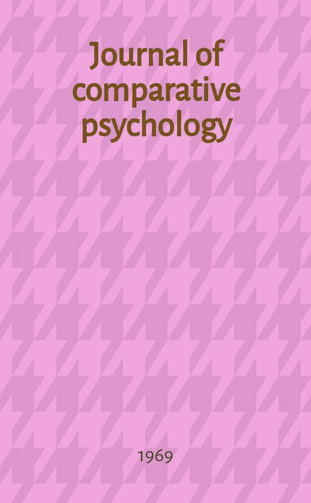 Journal of comparative psychology : Continuing Psychoniology and the Journal of animal behavior. Vol.68, №1, P.2 : Cardiac response: determinants of conditioning