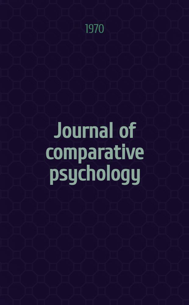 Journal of comparative psychology : Continuing Psychoniology and the Journal of animal behavior. Vol.71, №2, P.2 : A comparative approach to vocal learning: song development in white-crowned sparrows