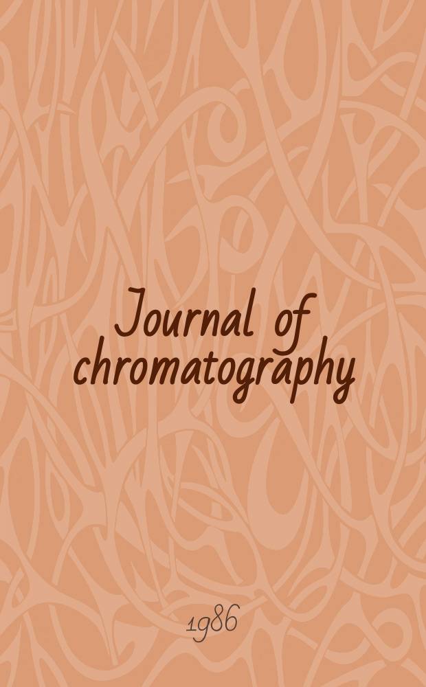 Journal of chromatography : Intern. journal on chromatography, electrophoresis and related methods. Vol.359 : International symposium on high-performance liquid chromatography of proteins and peptides (5; 1985, Toronto)
