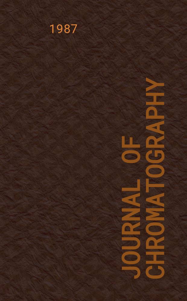 Journal of chromatography : Intern. journal on chromatography, electrophoresis and related methods. Vol.394, №1 : Symposium on liquid chromatography mass spectrometry and mass spectrometry-mass spectrometry (4; 1986; Montreux)