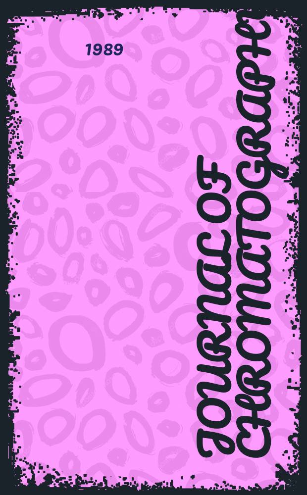 Journal of chromatography : Intern. journal on chromatography, electrophoresis and related methods. Vol.484 : Preparative chronatography including Sixth international symposium on preparative chromatography, Washington (USA), May 8-10, 1989