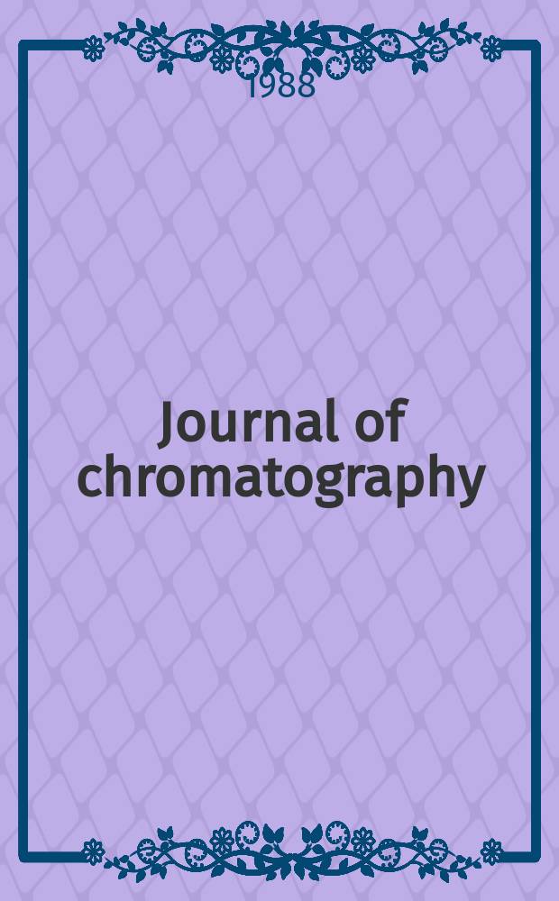 Journal of chromatography : Intern. journal on chromatography, electrophoresis and related methods. Vol.439, №1 : Symposium on ion chromatography (5; 1987; Sils Maria). [Proceedings...]