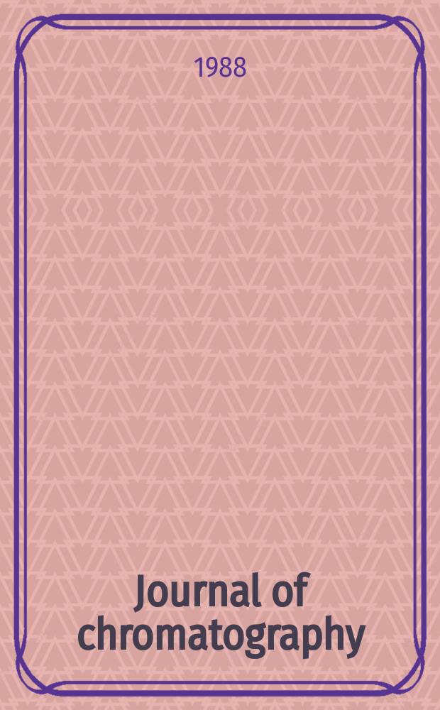 Journal of chromatography : Intern. journal on chromatography, electrophoresis and related methods. Vol.450, №2 : International symposium on separation of chiral molecules (1; 1988; Paris). First...