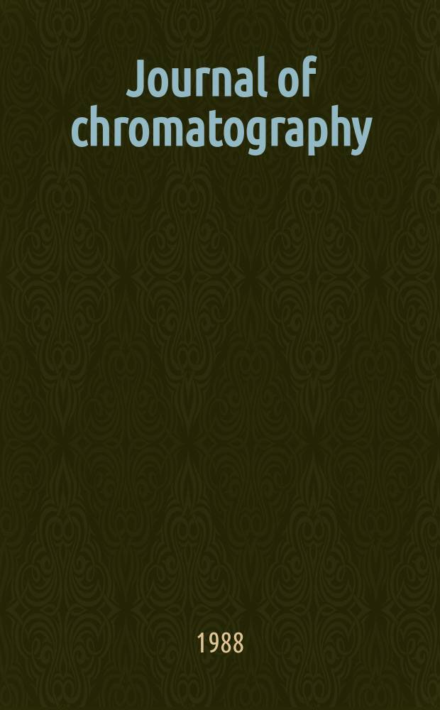 Journal of chromatography : Intern. journal on chromatography, electrophoresis and related methods. Vol.453 : Cumulative author and subject indexes Vol. 251-350 [1983-1985]