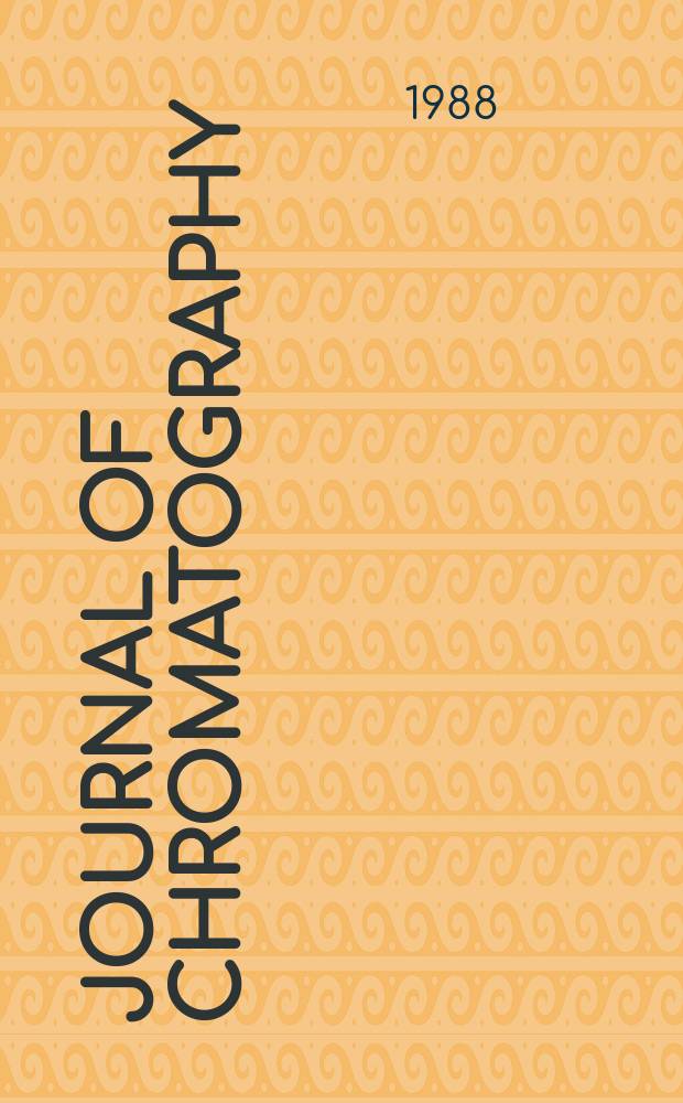Journal of chromatography : Intern. journal on chromatography, electrophoresis and related methods. Vol.461 : International symposium on column liquid chromatography (12; 1988; Washington)