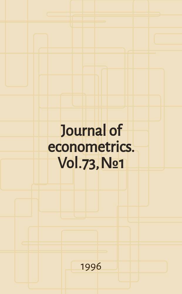 Journal of econometrics. Vol.73, №1 : Fraction differencing and long memory processes