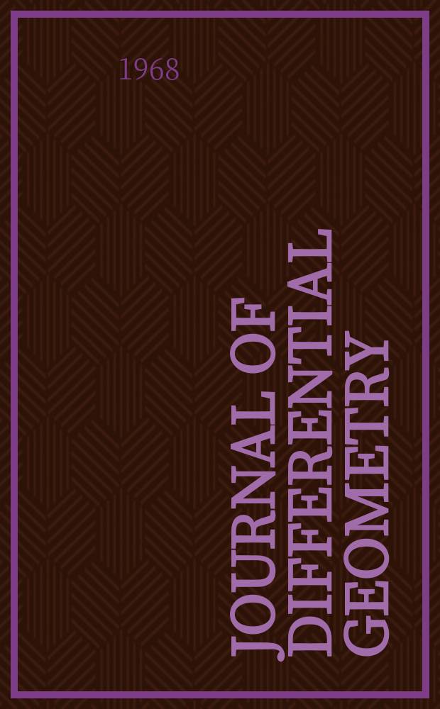 Journal of differential geometry : Publ. by Lehigh. univ