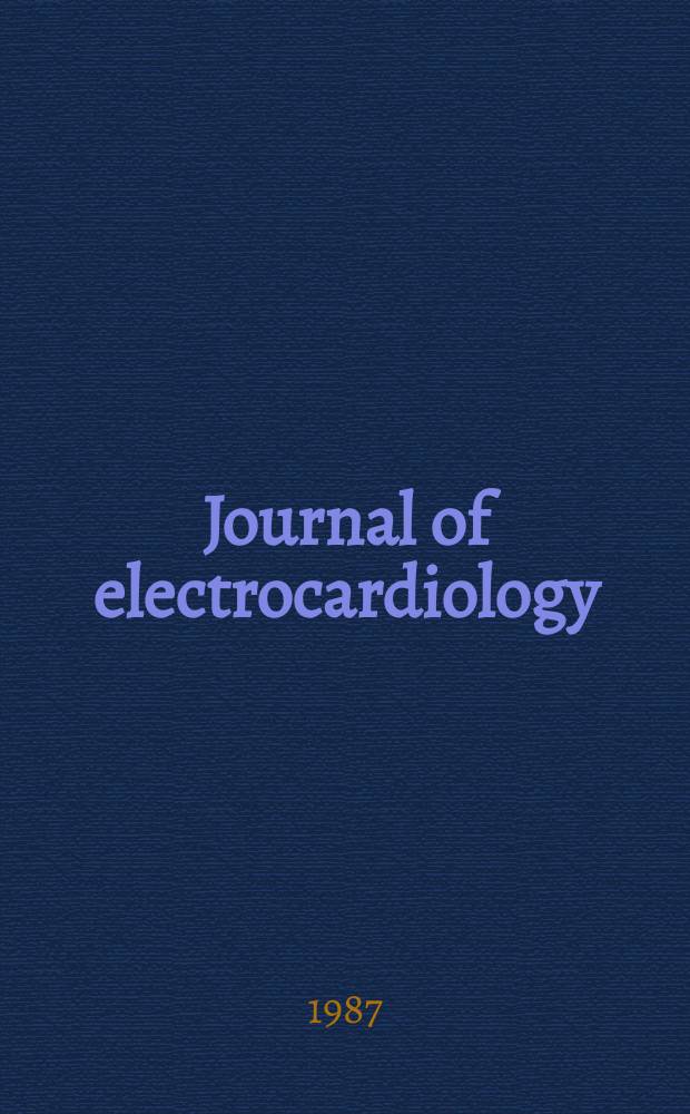 Journal of electrocardiology : An international publication for the study of the electrical phenomena related to the hearth Publ. by Research in electrocardiology. Vol.20, №1