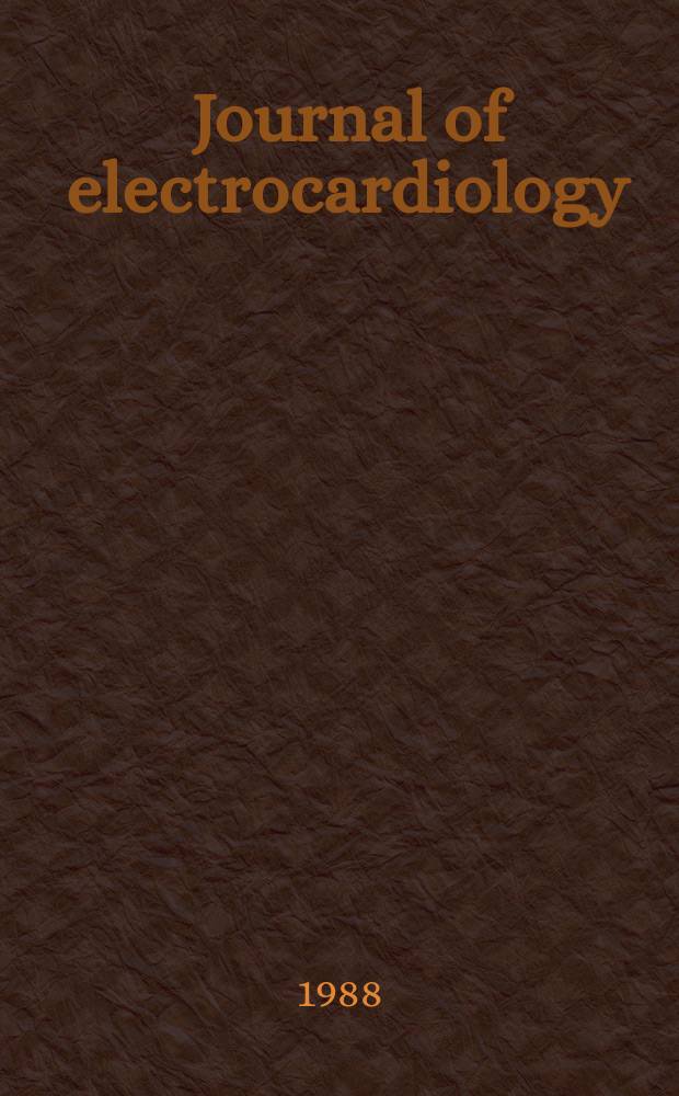 Journal of electrocardiology : An international publication for the study of the electrical phenomena related to the hearth Publ. by Research in electrocardiology. Vol.21, №2