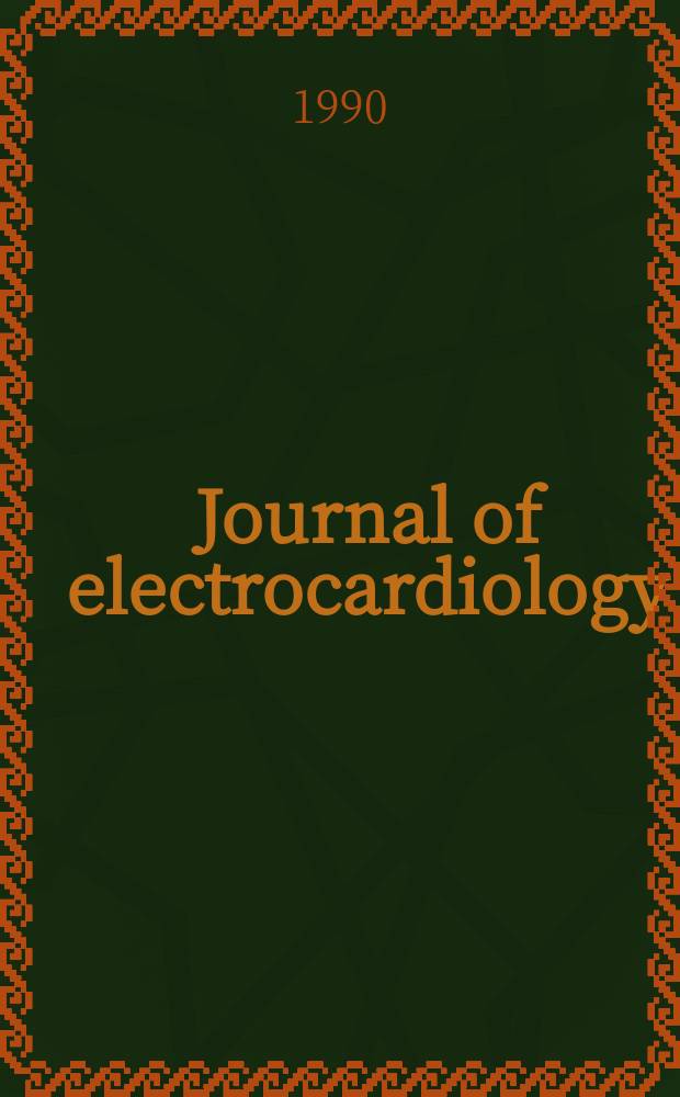 Journal of electrocardiology : An international publication for the study of the electrical phenomena related to the hearth Publ. by Research in electrocardiology. Vol.23, №3