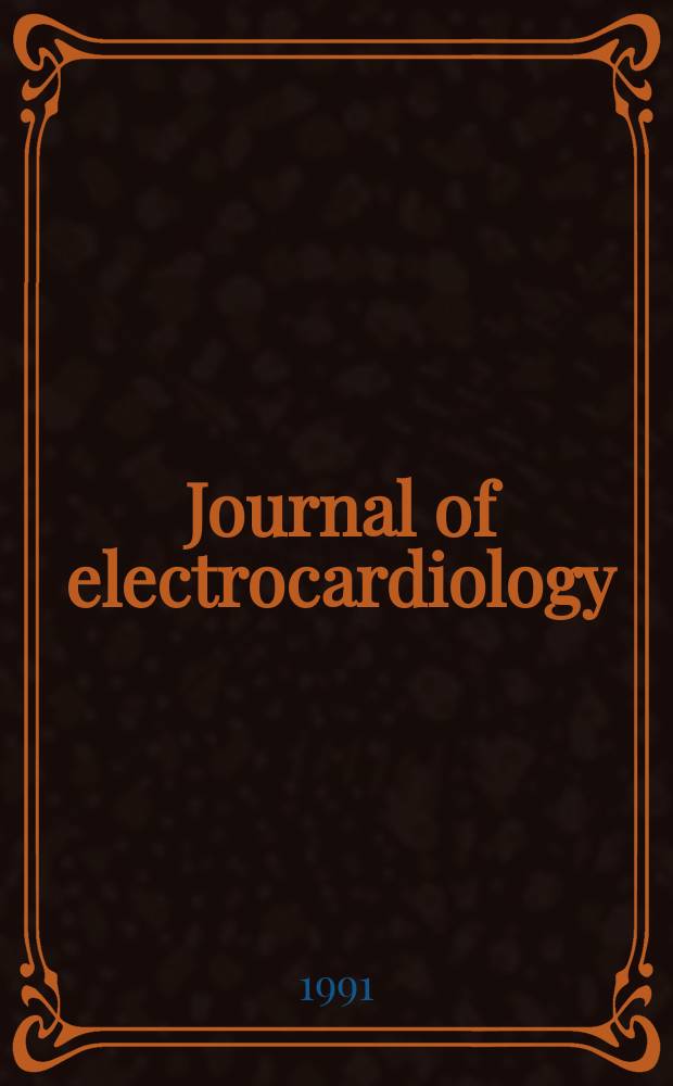 Journal of electrocardiology : An international publication for the study of the electrical phenomena related to the hearth Publ. by Research in electrocardiology. Vol.24, №2