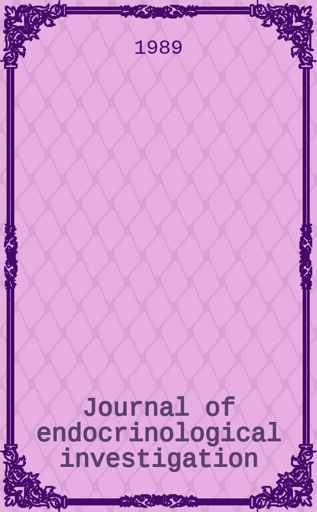 Journal of endocrinological investigation : Offic. soc. of endocrinology. Vol.12, №4