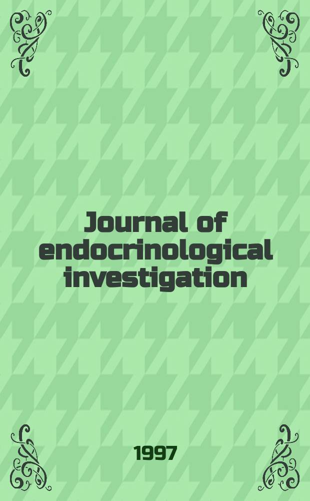 Journal of endocrinological investigation : Offic. soc. of endocrinology. Vol.20, №7
