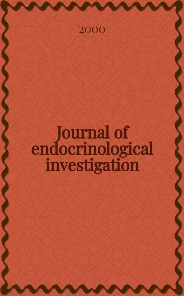 Journal of endocrinological investigation : Offic. soc. of endocrinology. Vol.23, №11
