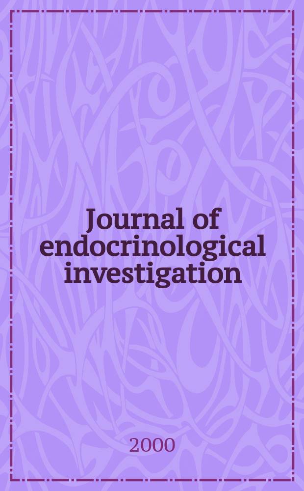 Journal of endocrinological investigation : Offic. soc. of endocrinology. Vol.23, №9 : Genetics of male infertility