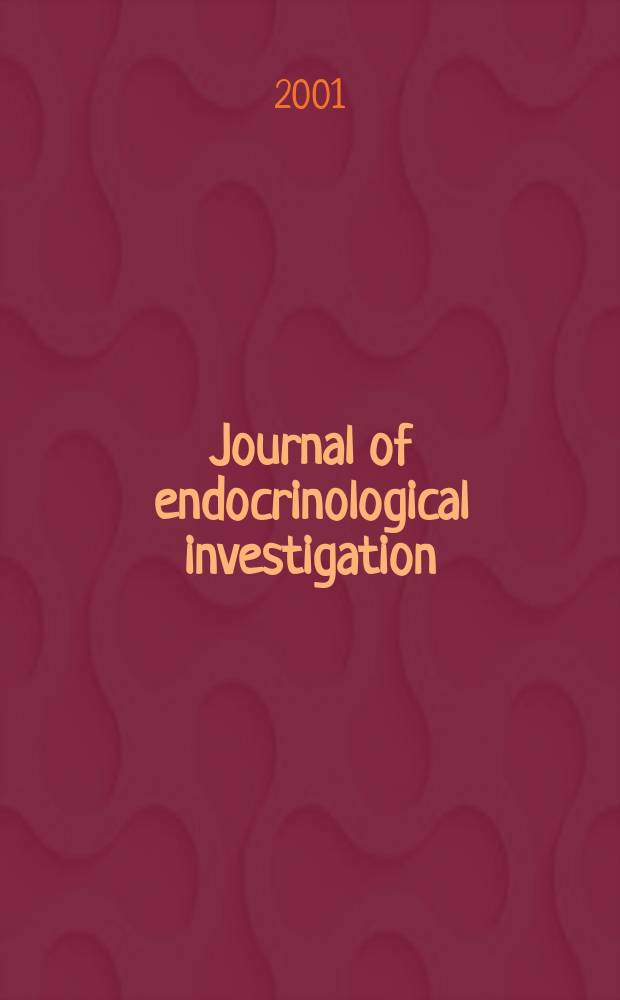 Journal of endocrinological investigation : Offic. soc. of endocrinology. Vol.24, №11