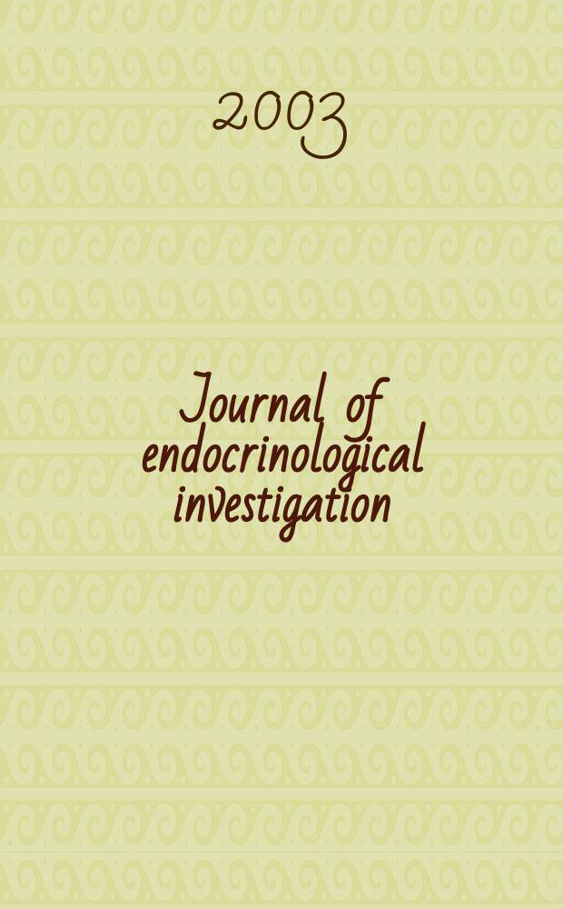 Journal of endocrinological investigation : Offic. soc. of endocrinology. Vol.26, №2