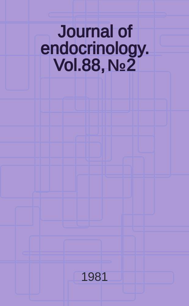 Journal of endocrinology. Vol.88, №2