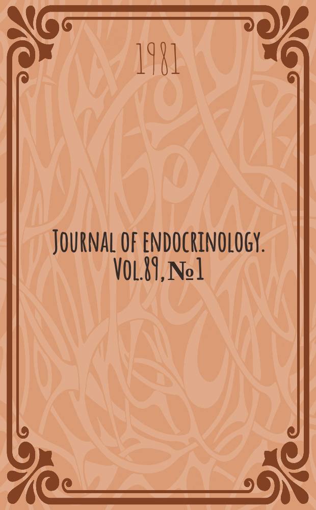 Journal of endocrinology. Vol.89, №1