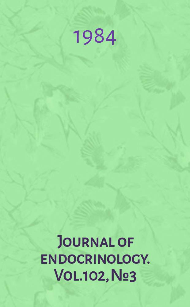 Journal of endocrinology. Vol.102, №3