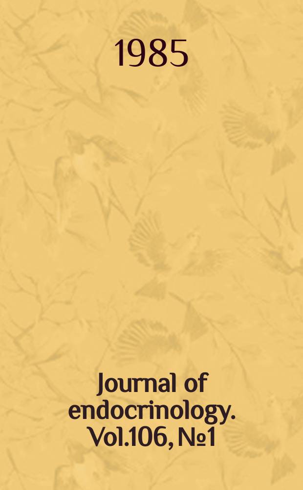 Journal of endocrinology. Vol.106, №1