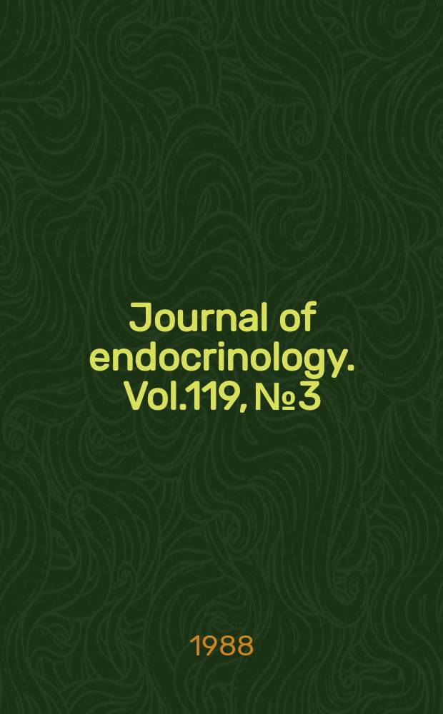 Journal of endocrinology. Vol.119, №3
