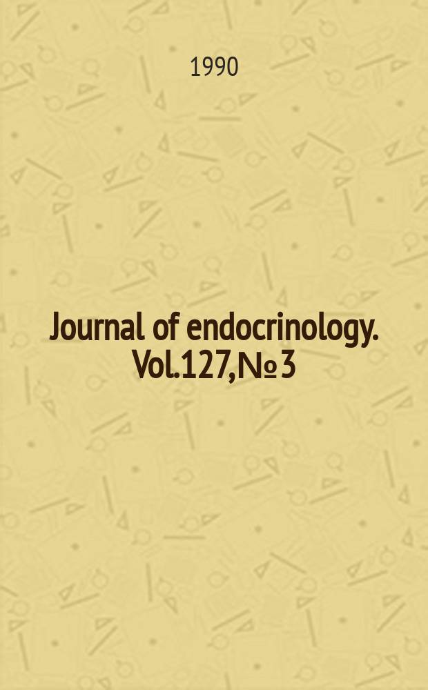 Journal of endocrinology. Vol.127, №3