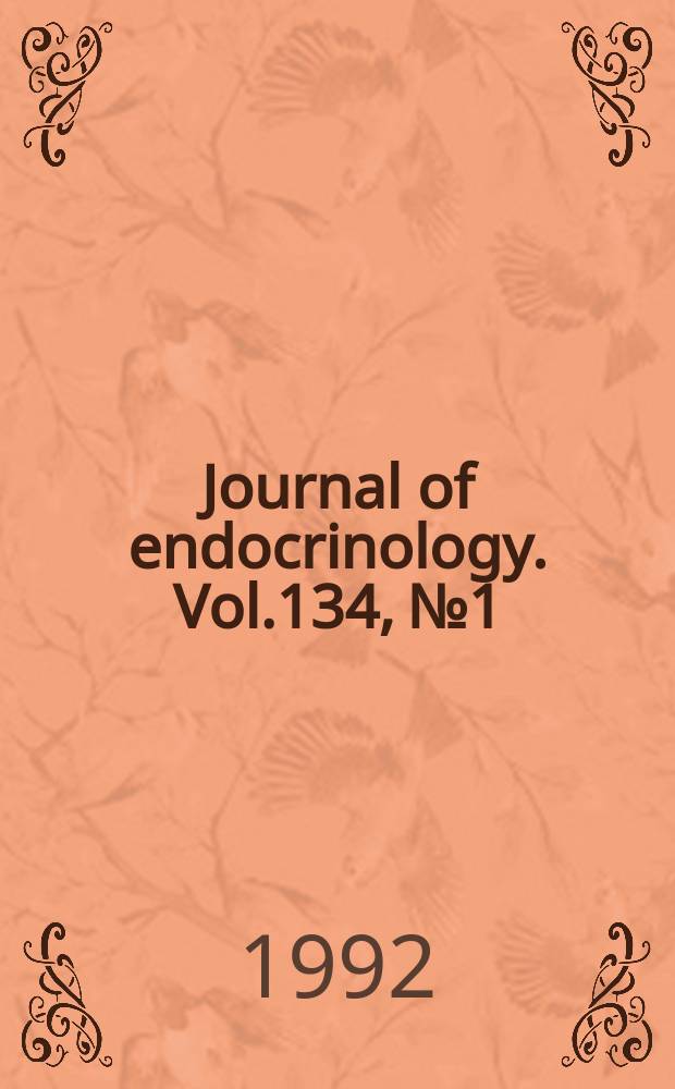 Journal of endocrinology. Vol.134, №1