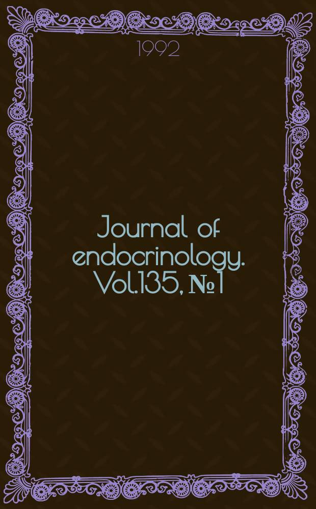 Journal of endocrinology. Vol.135, №1