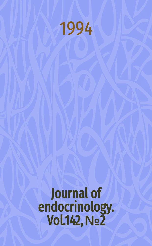 Journal of endocrinology. Vol.142, №2