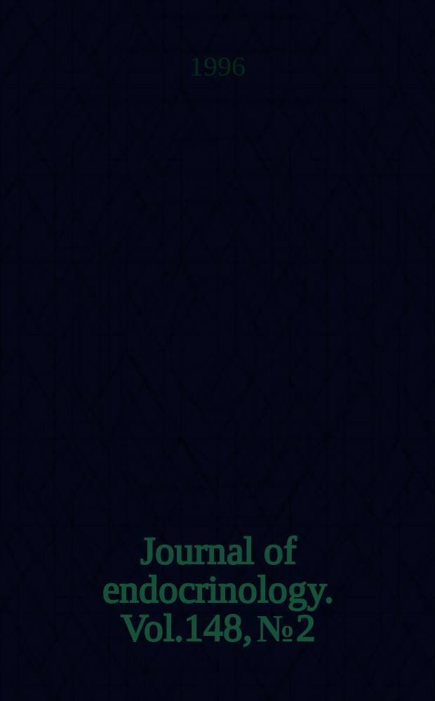 Journal of endocrinology. Vol.148, №2
