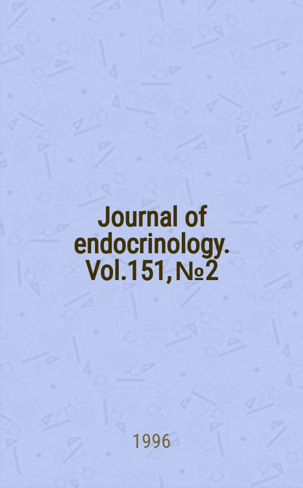 Journal of endocrinology. Vol.151, №2