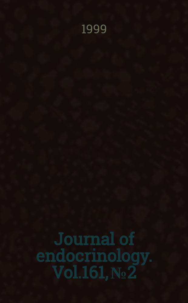 Journal of endocrinology. Vol.161, №2