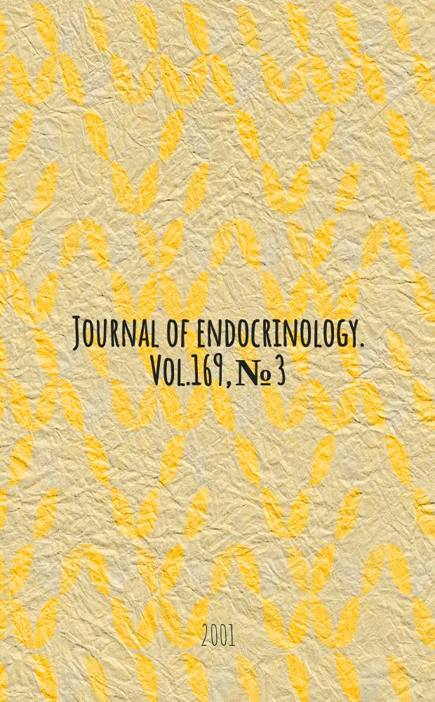 Journal of endocrinology. Vol.169, №3