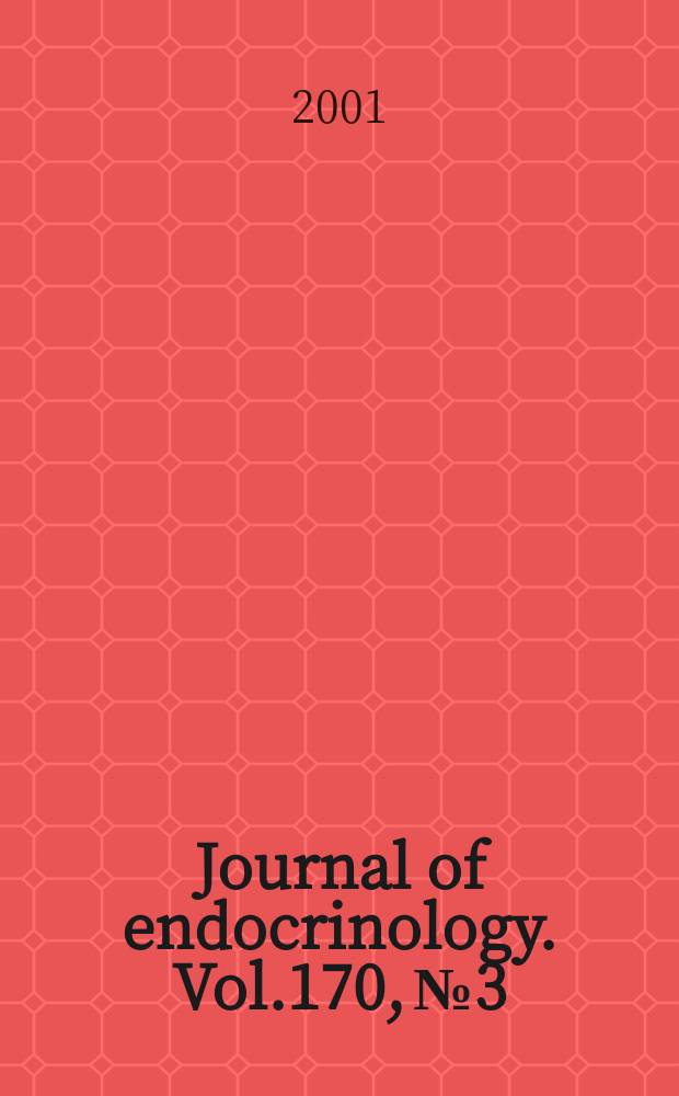 Journal of endocrinology. Vol.170, №3