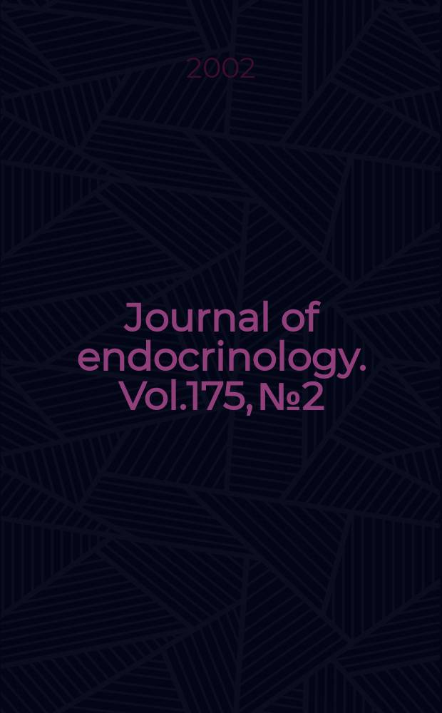 Journal of endocrinology. Vol.175, №2