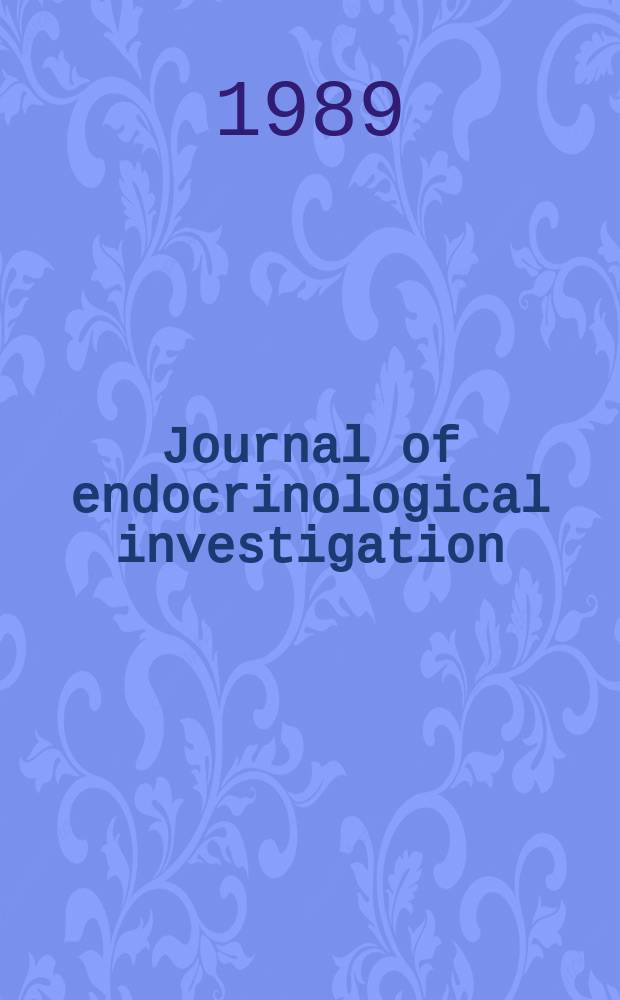 Journal of endocrinological investigation : Offic. soc. of endocrinology. Vol.12, №8