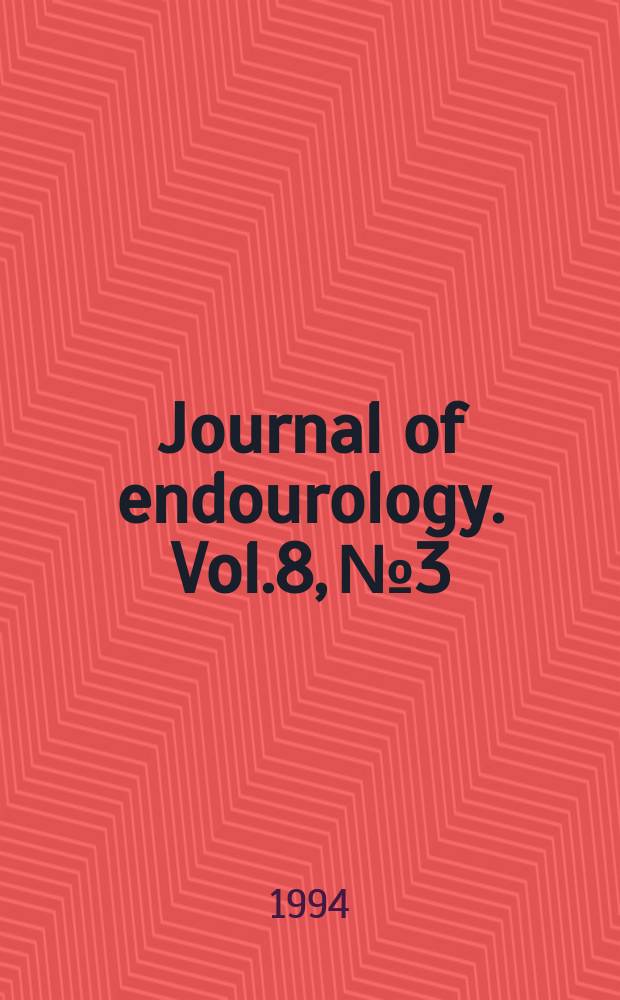 Journal of endourology. Vol.8, №3